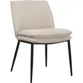 Nagoya Dining Chair in Pigeon Neutral & Metal (Set of 2)